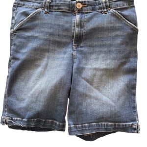 Casual Lee Blue Denim Shorts, Longer Length
